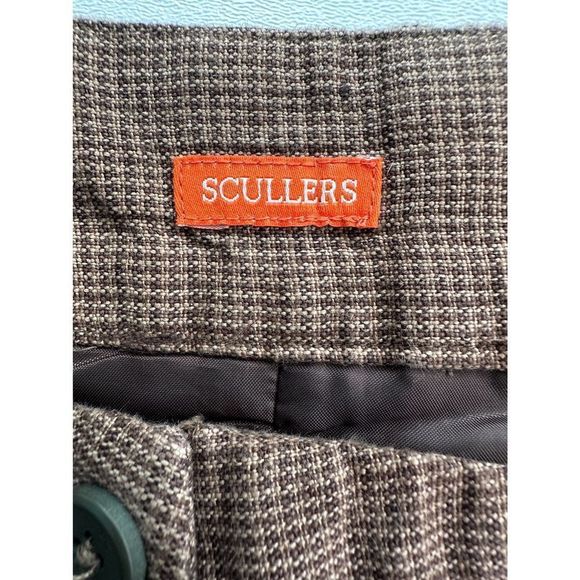 Scullers Brown Houndstooth A‎ Line Pencil Skirt Size 4 - Picture 3 of 7